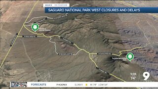 Multiple road closures in Saguaro National Park West