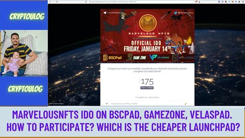 MarvelousNFTs IDO On BSCPAD, GAMEZONE, VELASPAD. How To Participate? Which Is The Cheaper Launchpad?