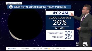 Near-total lunar eclipse