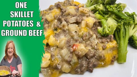 Hash Brown POTATO & GROUND BEEF One Skillet MEAL | Easy 30 Minute Dinner Recipe