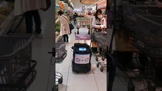 Robots patrols the Supermarket #japan #robot #shorts