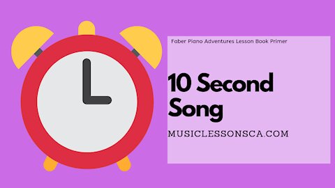 Piano Adventures Lesson Book Primer - 10 Second Song