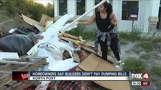 Homeowners say builders didn't pay dumping bills