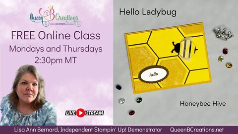 👑 Honeybee Hive card made using the Hello Ladybug Bundle