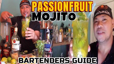 How to make PASSIONFRUIT MOJITO Cocktail Recipe/History & Tutorial/Best Cocktails/Bartender/Mixology