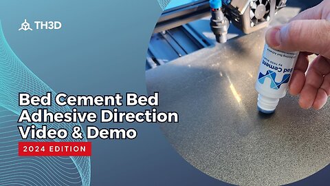 Bed Cement Bed Adhesive Direction Video & Demo - Works with ANY 3D Printer