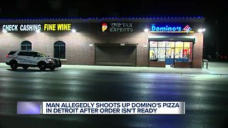 Man accused of firing shots inside Domino's Pizza in Detroit after getting upset over order