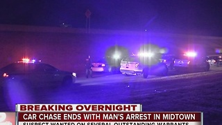 Man arrested after leading chase in midtown