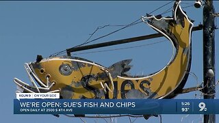 Sue's fish and chips open for business