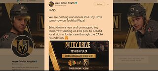 Toy drive at VGK game on Dec. 10