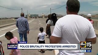 Three arrested while protesting police brutality on Tempe bridge