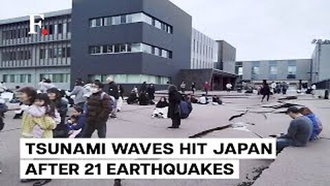 First Tsunami Waves Hit Japan After 7_6 Magnitude Earthquake