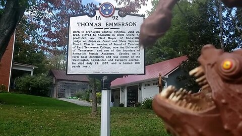 Carlos the FEESH Jonesboro TN Historical Marker Sign #36 1A92 Thomas Emmerson