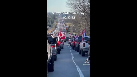 🇨🇦SURREY BORDER 🇨🇦 BLOCKADE *INSANE NUMBERS ON THE ROAD*