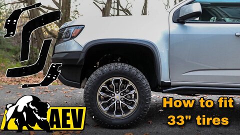 Fitting 33" Tires on a Colorado ZR2 / Bison with the AEV Trim Kit