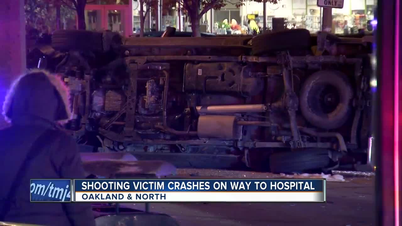 Shooting victim crashes while en-route to local hospital