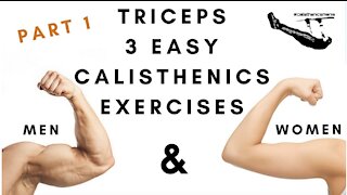 Triceps with Calisthenics/Body Weight: 3 Easy exercises - Part 1