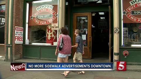 Nashville Removes Sidewalk Advertisements