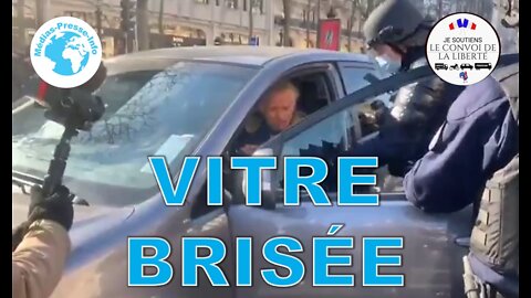 La police brise les vitres des voitures