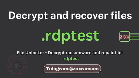 Decrypt Ransomware: Step By Step Guide .rdptest