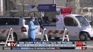 Kern County Public Health talks tier progress, words of caution for upcoming holidays