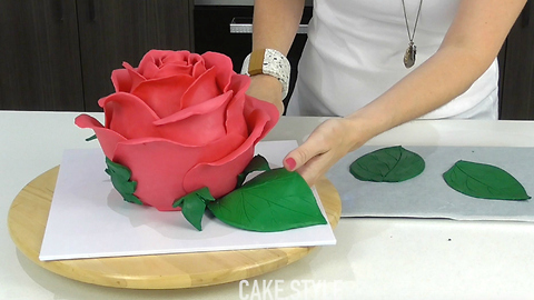 Giant rose cake