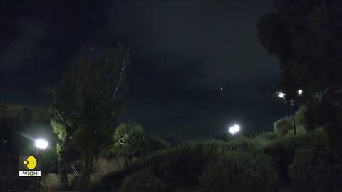 Iran Attacks Israel: Lights streak across the sky as Iran's drones are intercepted over Tel Aviv