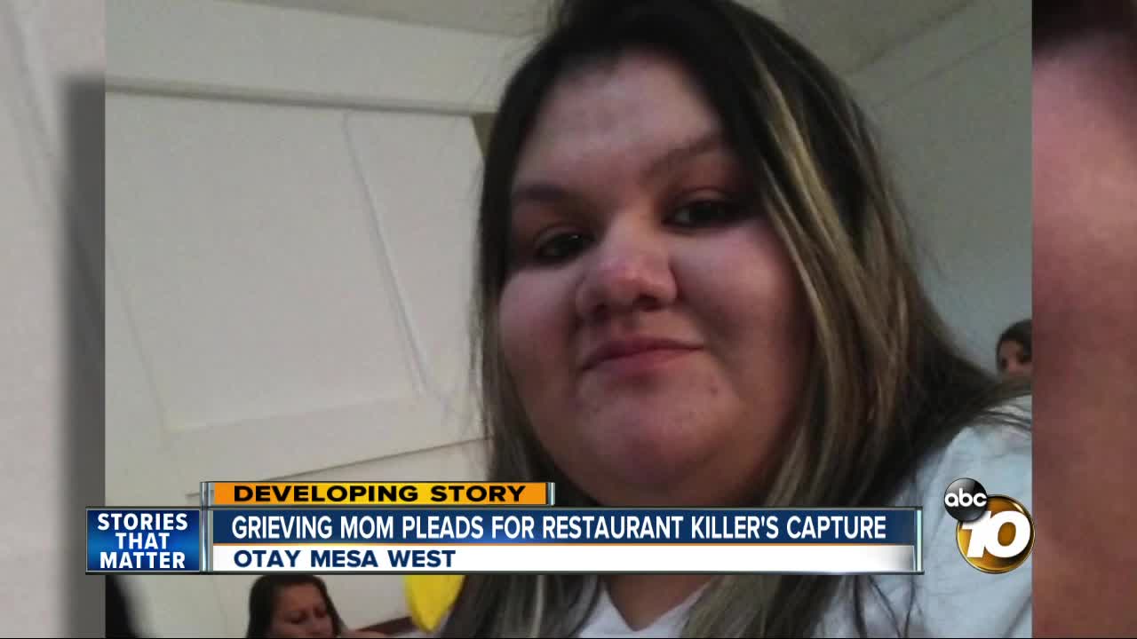 Grieving mom pleads for restaurant killer's capture