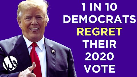 1 in 10 Democrats REGRET their 2020 vote. 13% of Democrats say they would vote for Trump today.