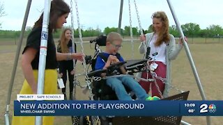Bixby West makes its playground more inclusive with new wheelchair swing