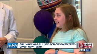 Girl who was bullied for crooked teeth given braces