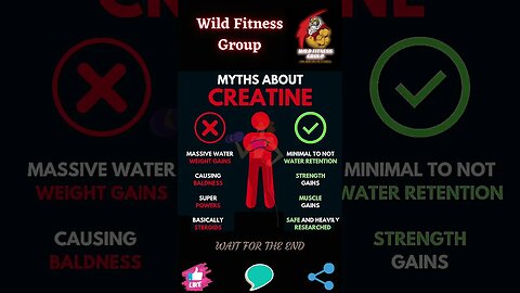 🔥 Myths about creatine 🔥 #shorts 🔥 #wildfitnessgroup 🔥 1 June 2023 🔥