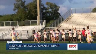 Seminole Ridge flag picks up win in regional semis