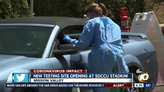 New drive-thru testing site opens at SDCCU Stadium