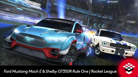 Rocket League Ford Mustang Mach E and Shelby GT350R Rule One Trailer