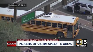 Parents of school bus crash victim speak out