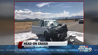 Roads reopen after head on collision near Marana