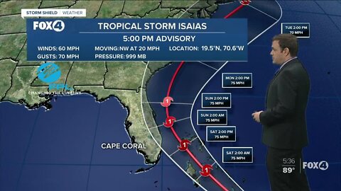 Tropical Storm Isaias could become a hurricane this weekend