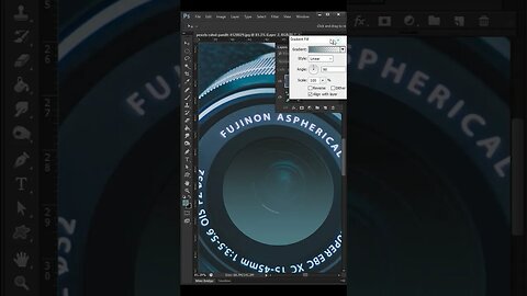 camera lens glowing color gradient in photoshop #youtube #shorts of ritik kherala