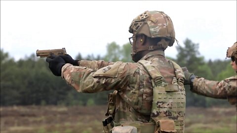 U.S. Soldiers Conduct Small Arms Range