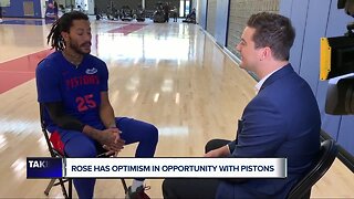 Derrick Rose tells Brad Galli he is optimistic in opportunity with Pistons