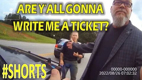 Are Y'all Gonna Write Me A Ticket? | Police Chief Jonathan Hemphill Traffic Stop | #Shorts