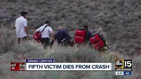 Fifth victim dies from Grand Canyon helicopter crash