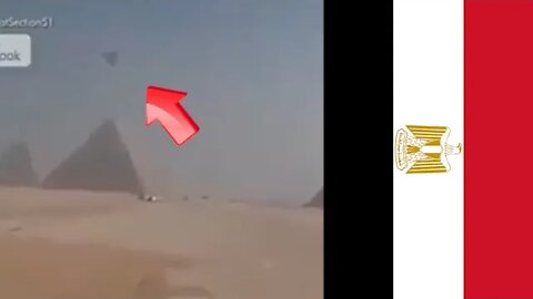 Reverse pyramid UFO sighting on top of Egyptian pyramid [Space]