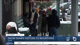 Snow draws visitors to mountains