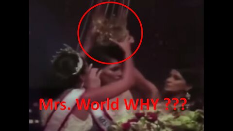 Mrs. World Arrested For Snatching Crown Off Mrs. Sri Lanka's Head