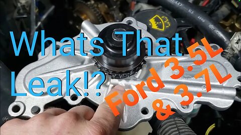 Ford 3.5L and 3.7L Water Pump Leak/ What To Look For