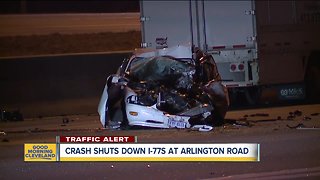 Traffic Alert: Crash closes I-77 southbound at Arlington
