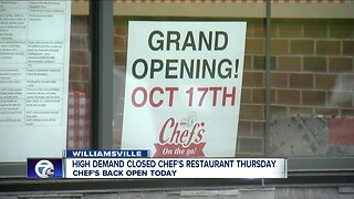 High demand closes Chef's On the go restaurant