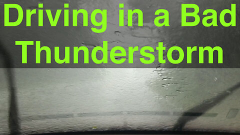 Driving in a Bad Thunderstorm With Hail and Flying Branches • 8-15-2023 • NC